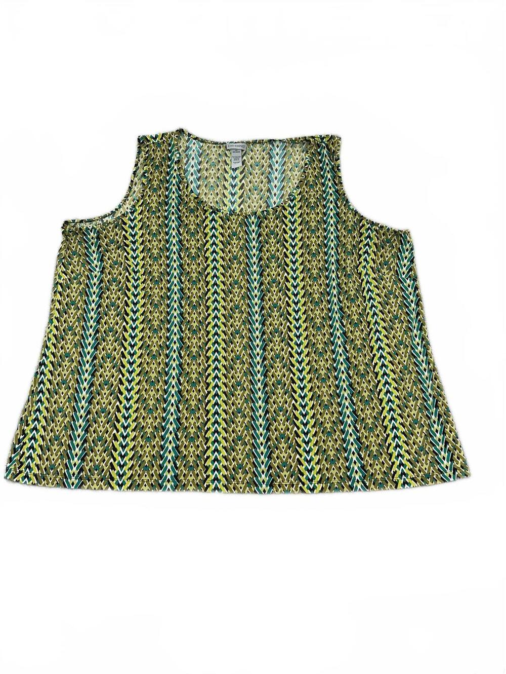 Catherines Sleeveless Patterned Tank Top